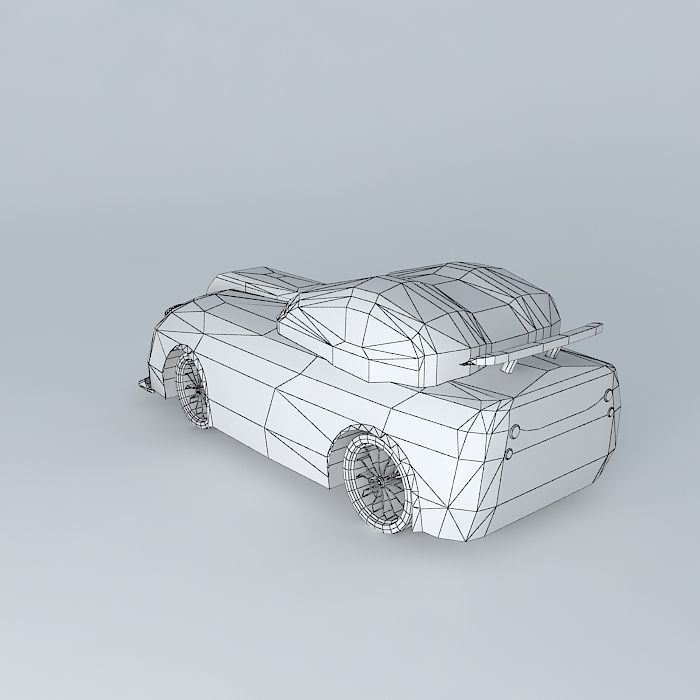 Retro-Style concept car  Free 3D model_4