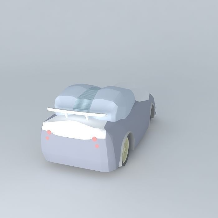 Retro-Style concept car  Free 3D model_1