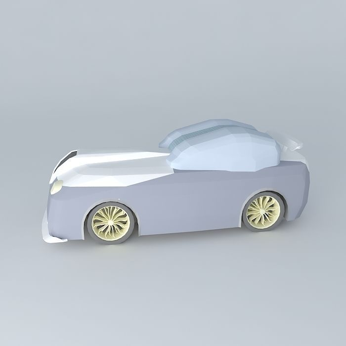Retro-Style concept car  Free 3D model_2