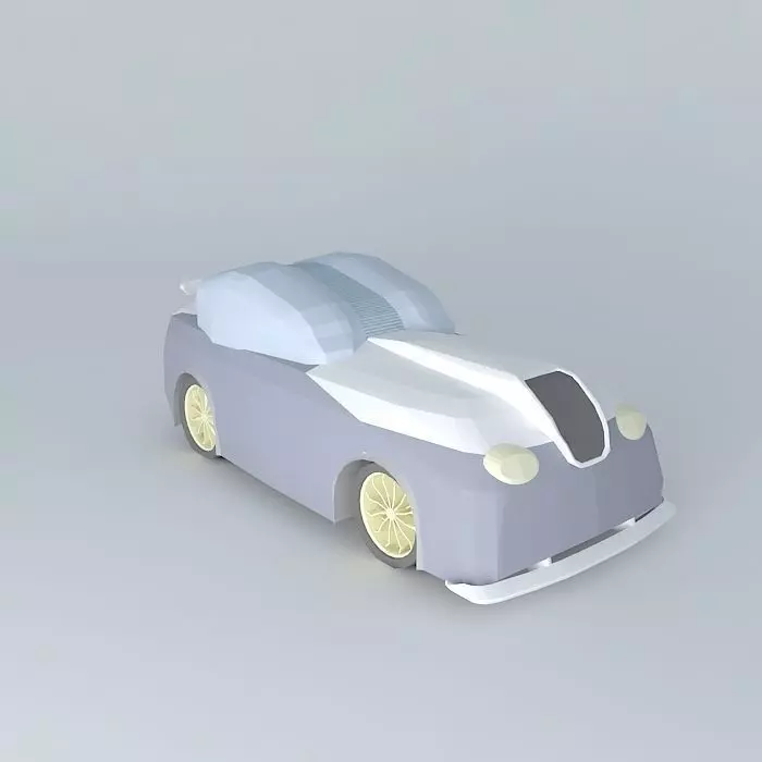 Retro-Style concept car  Free 3D model_0