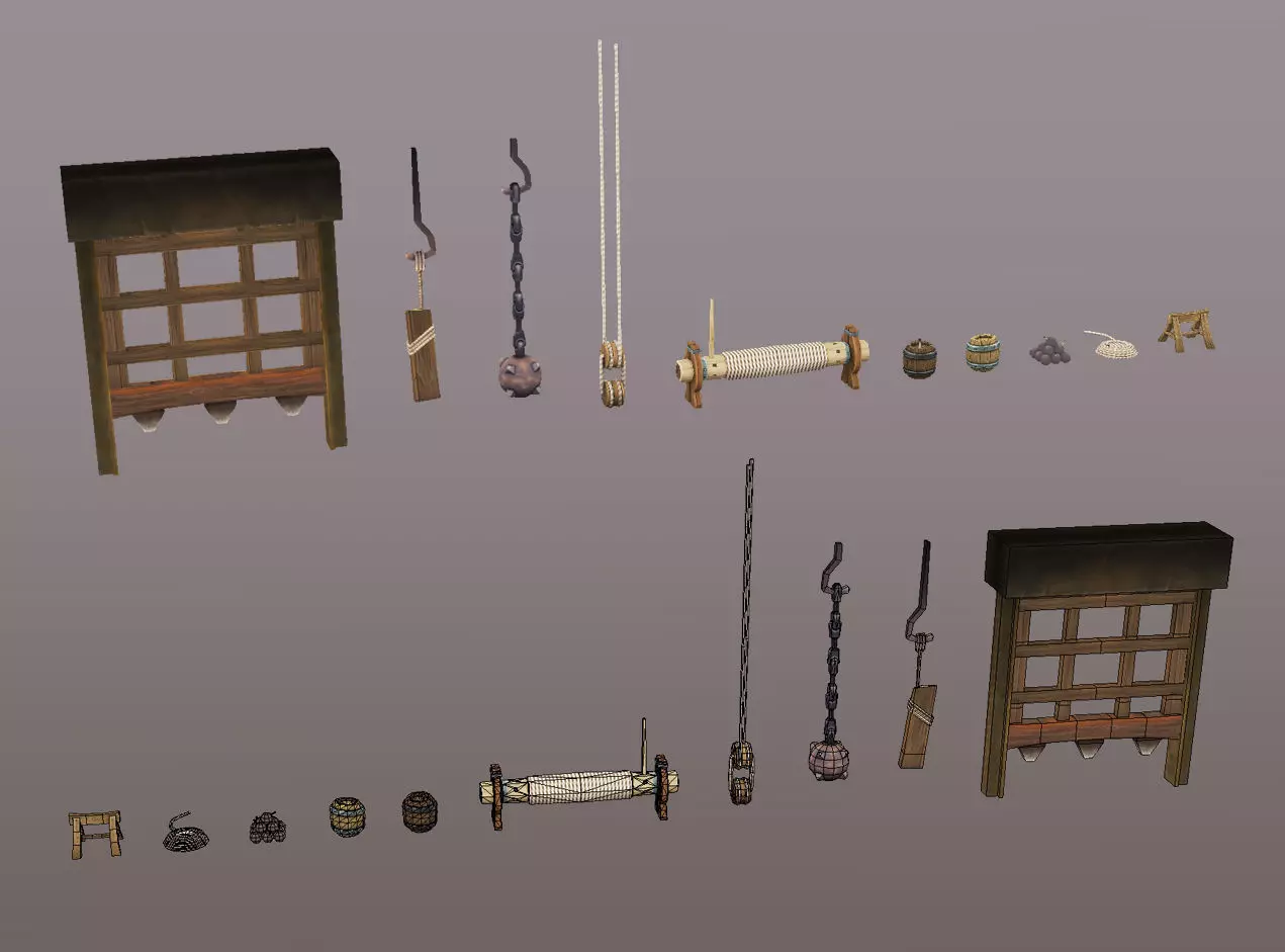 PirateCollection Items Low-poly 3D model_0
