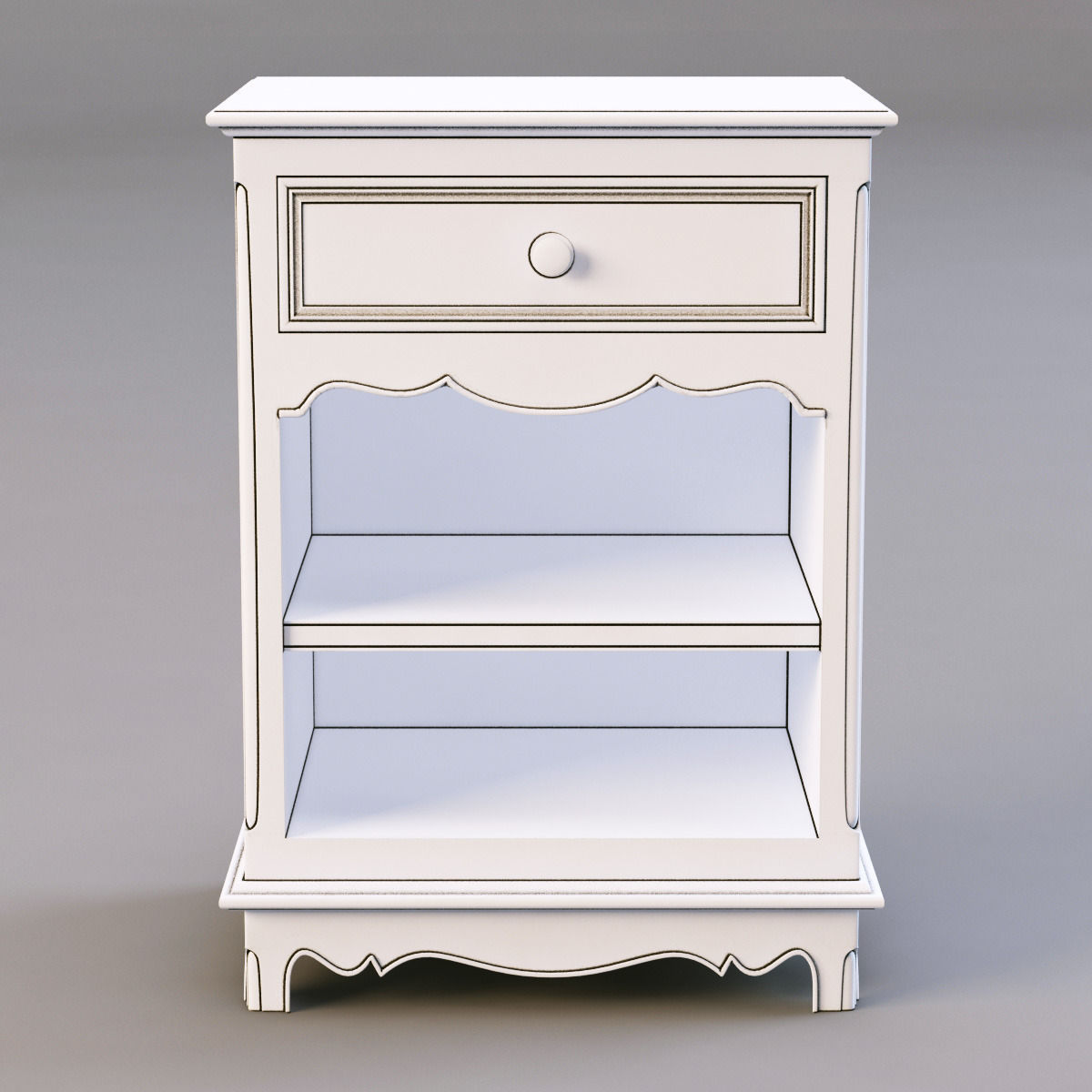country corner PBCH nightstand 3D Model .max .obj .3ds .fbx
