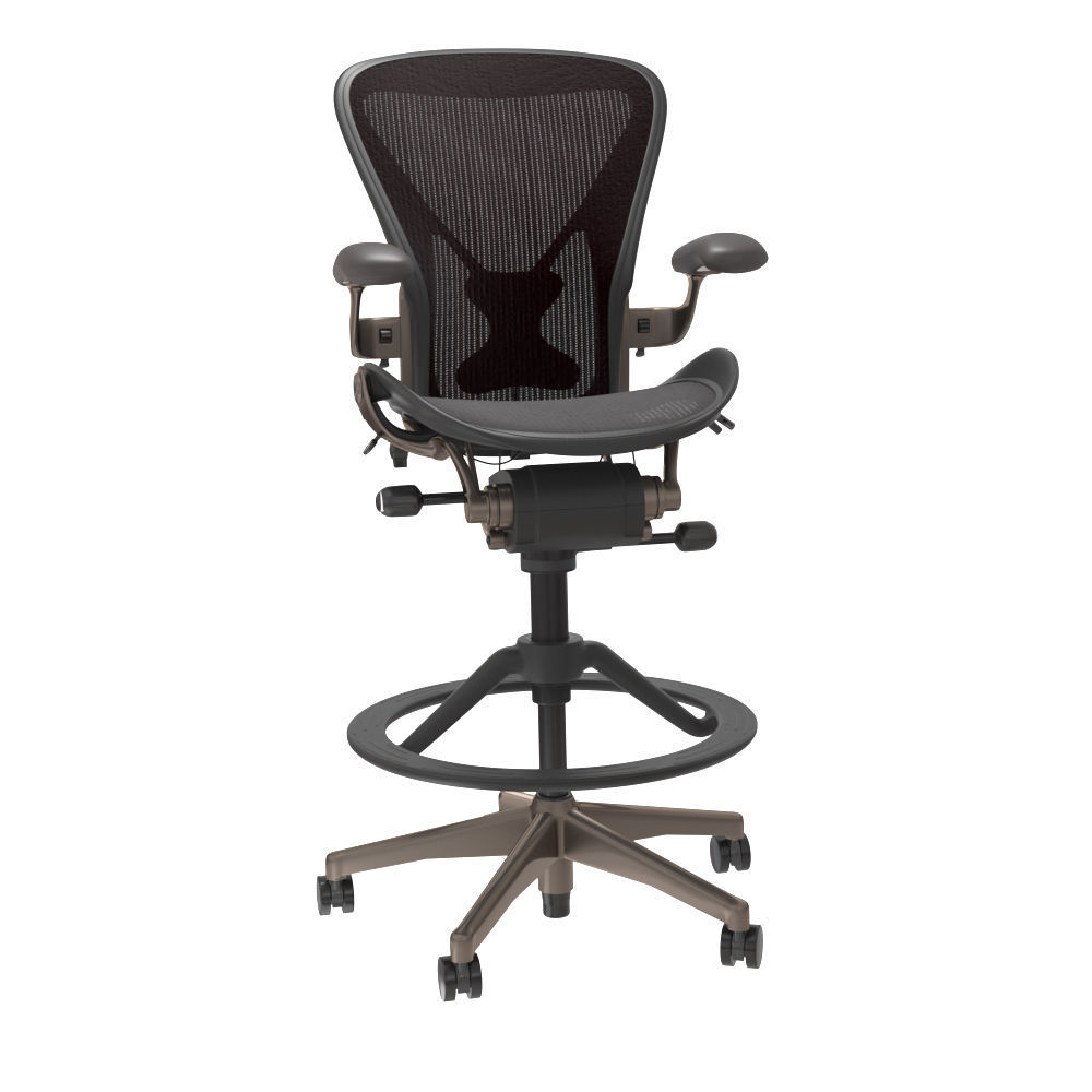 Herman Miller Aeron Stool 3D model_6