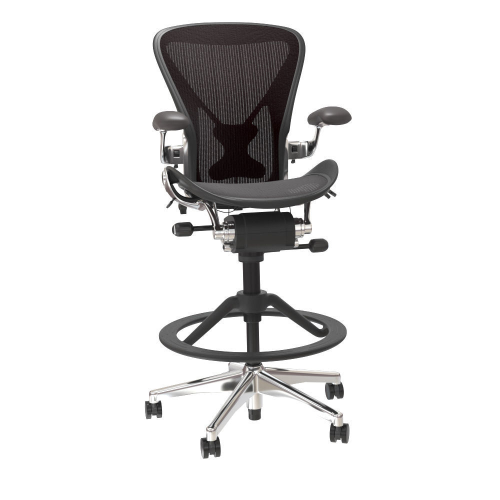 Herman Miller Aeron Stool 3D model_7