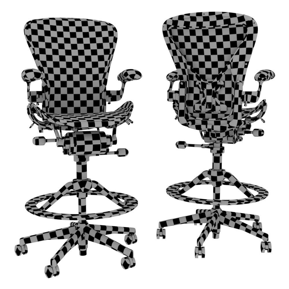 Herman Miller Aeron Stool 3D model_15