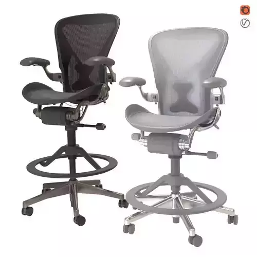 Herman Miller Aeron Stool 3D model