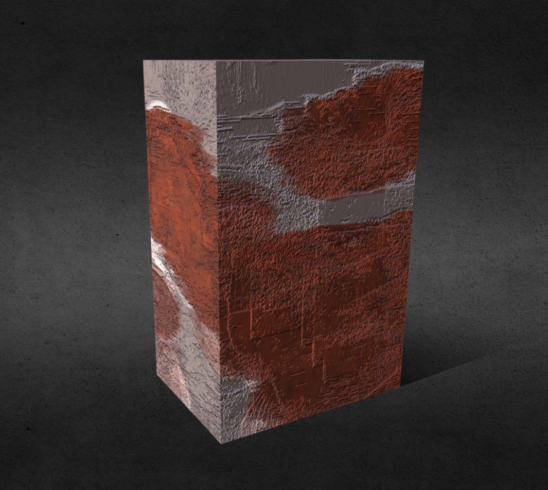 Rusty control box Low-poly 3D model_1