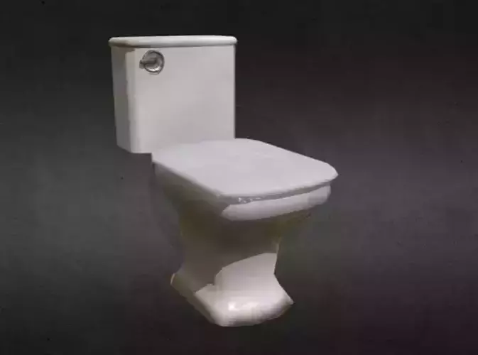 Basin dirty bathroom Low-poly 3D model