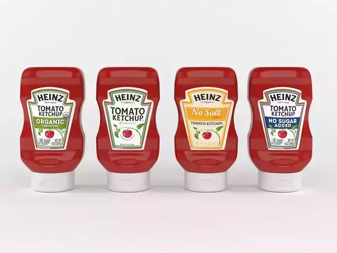 Ketchup Bottles Heinz 3D model