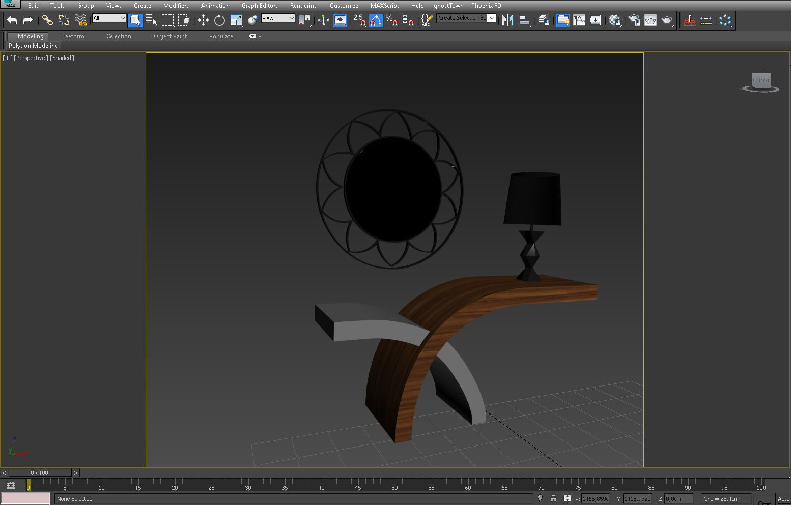 3D CONSOLE MODEL modern table design 3D model_2