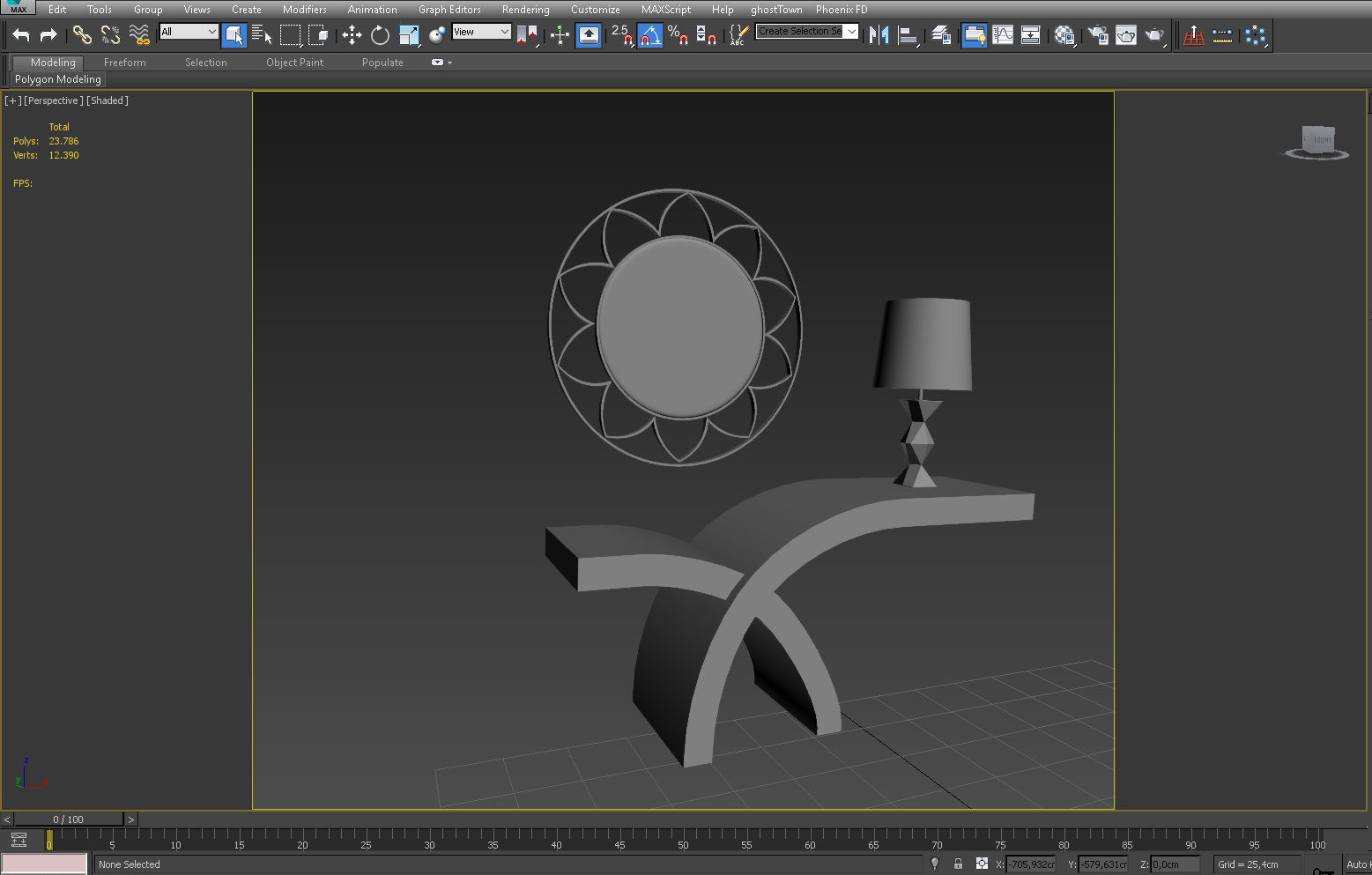 3D CONSOLE MODEL modern table design 3D model_3