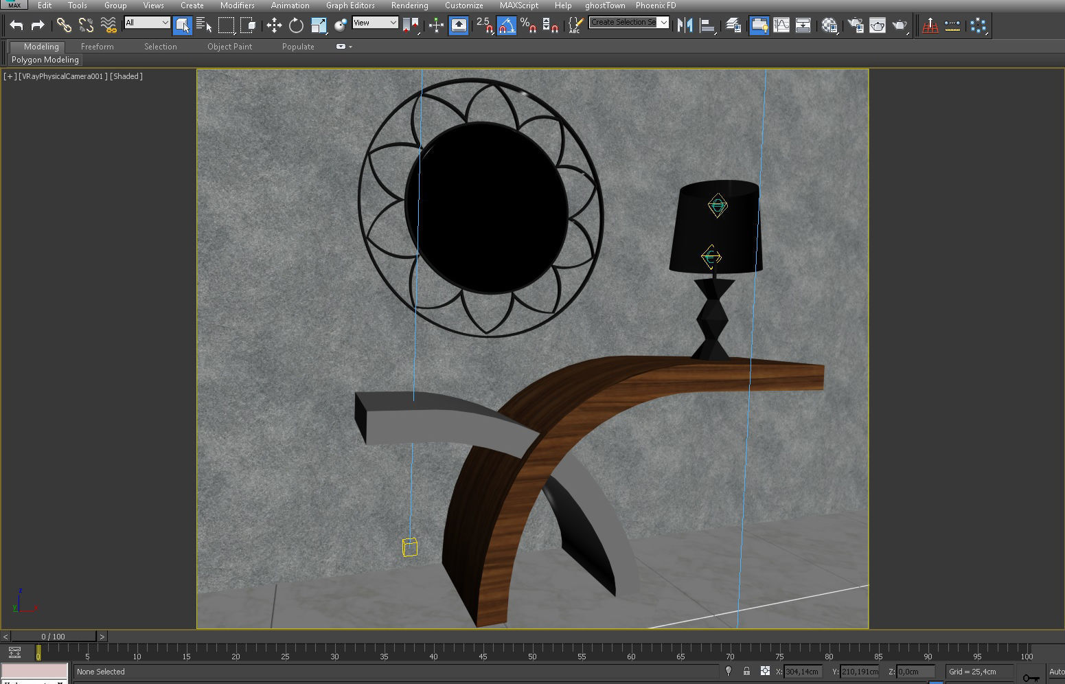 3D CONSOLE MODEL modern table design 3D model_1