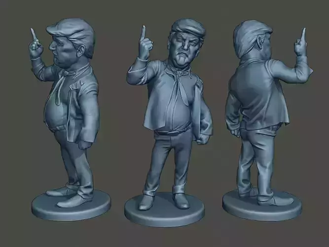 Donald Trump Finger Up 3D print model