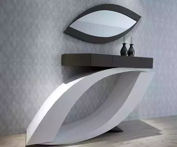 3D CONSOLE MODEL 3D model modern table with mirror