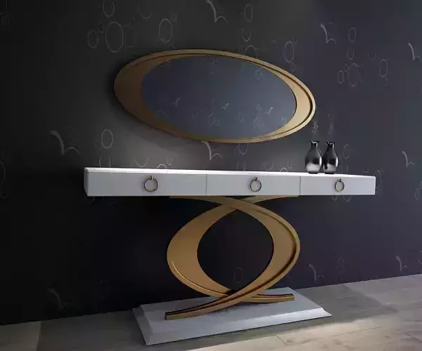 3D CONSOLE MODEL 3D model modern table with mirror