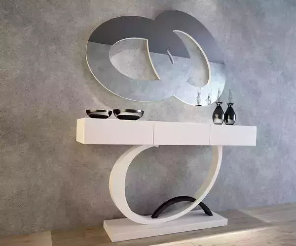 3D CONSOLE MODEL 3D model modern table with mirror