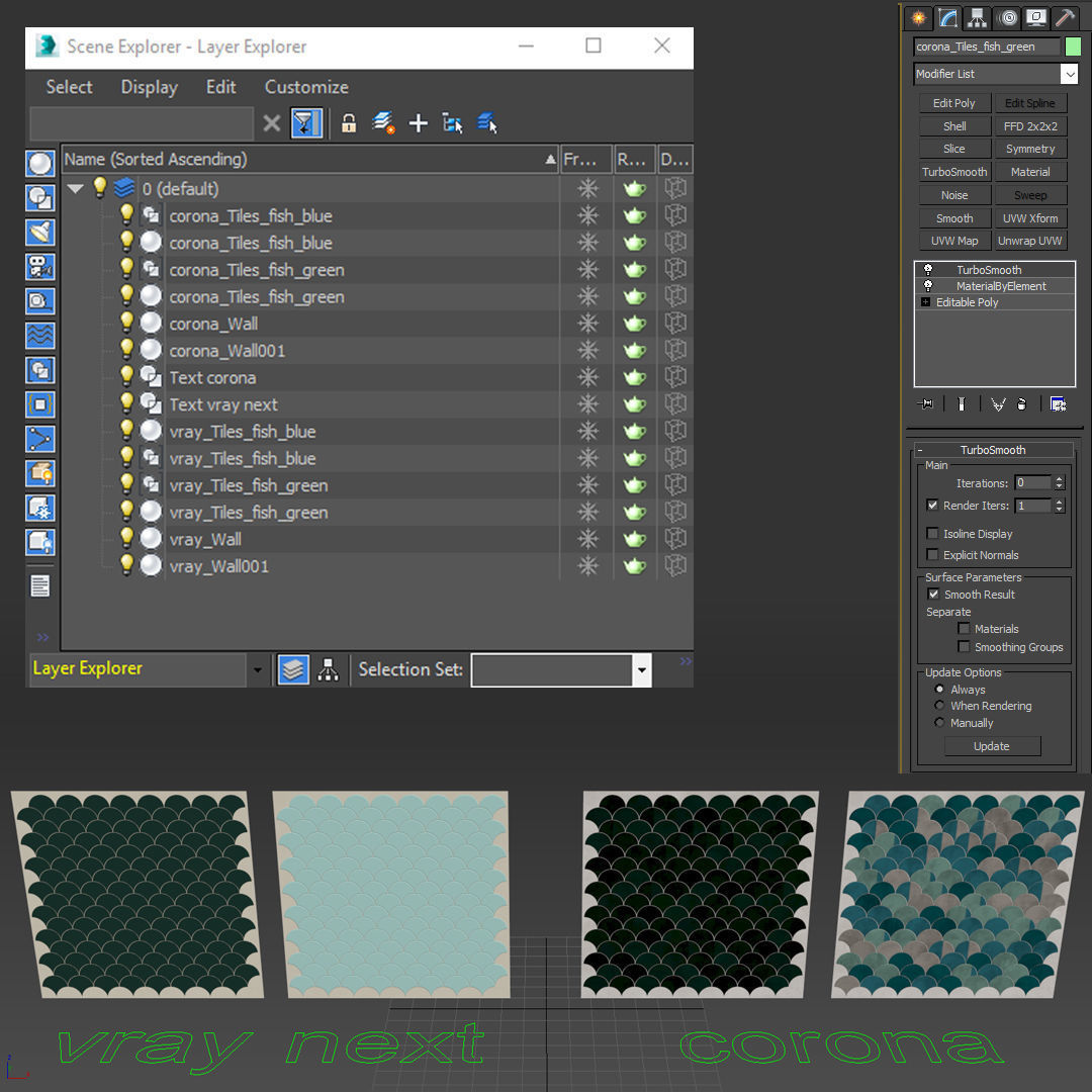 Fish tiles 3D model_2