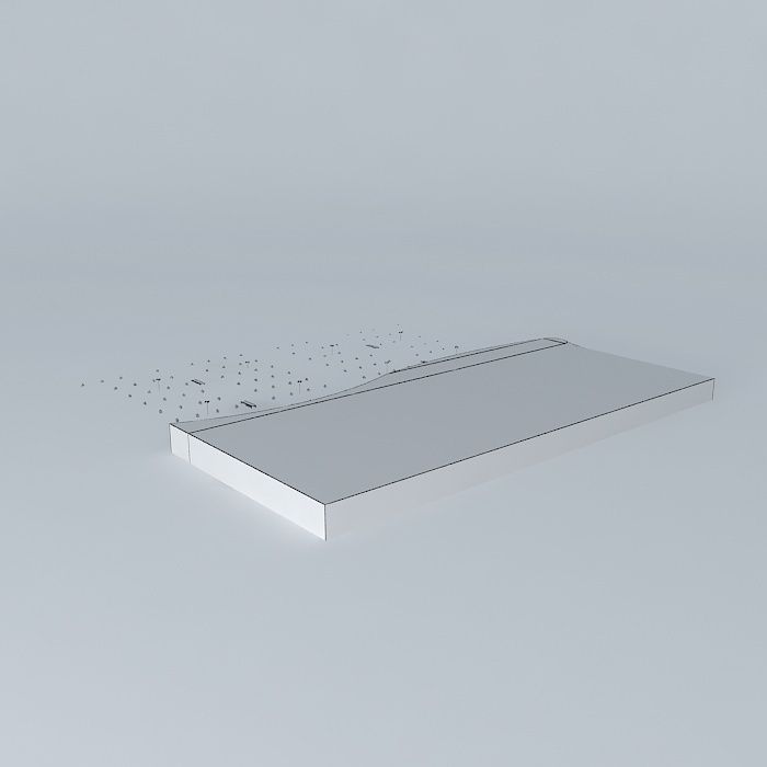 Intersection piece of paper Free 3D model_3