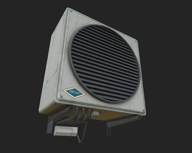 Air conditioner Low-poly 3D model