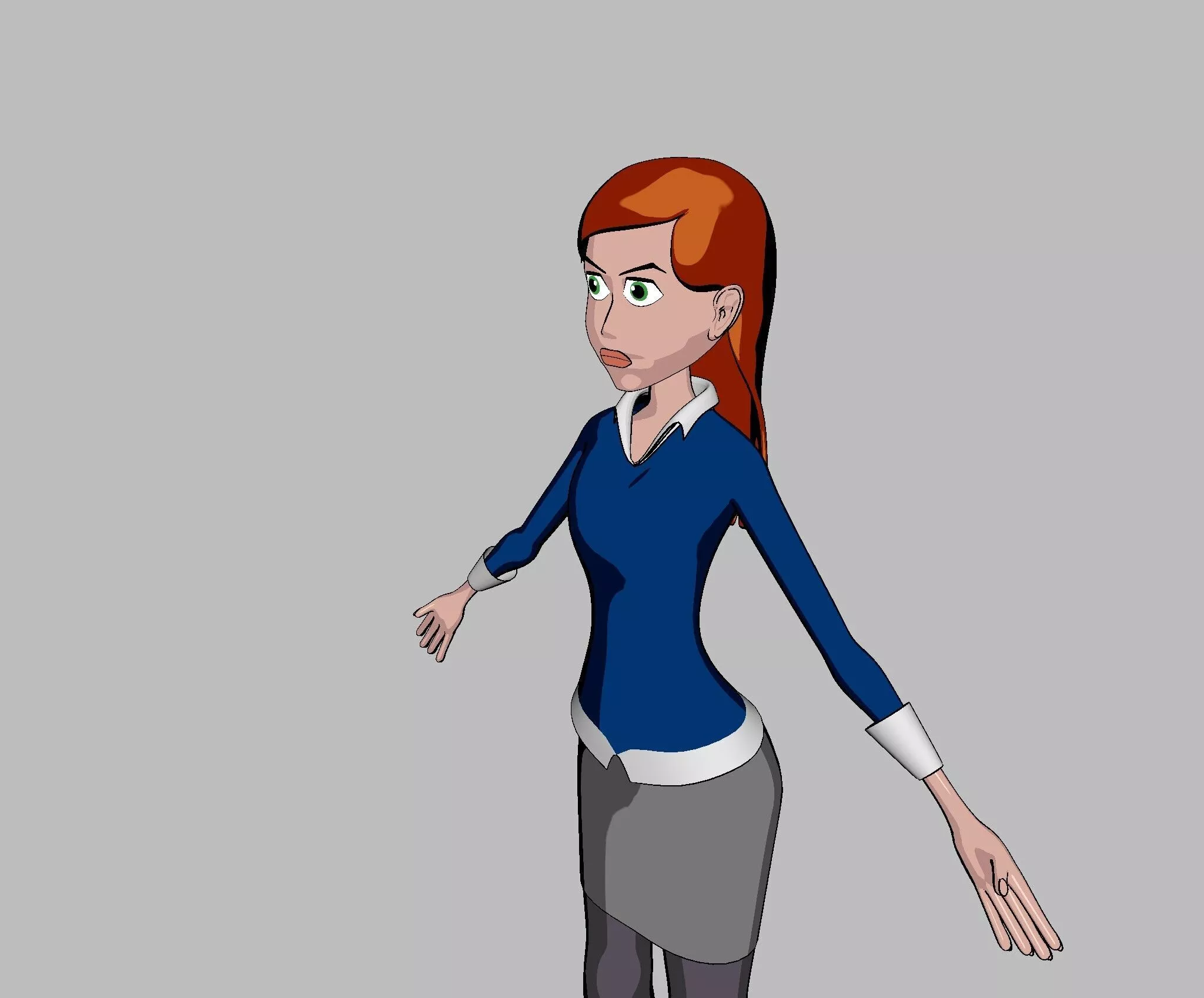 Gwen Tennyson Rigged Model Free 3D model