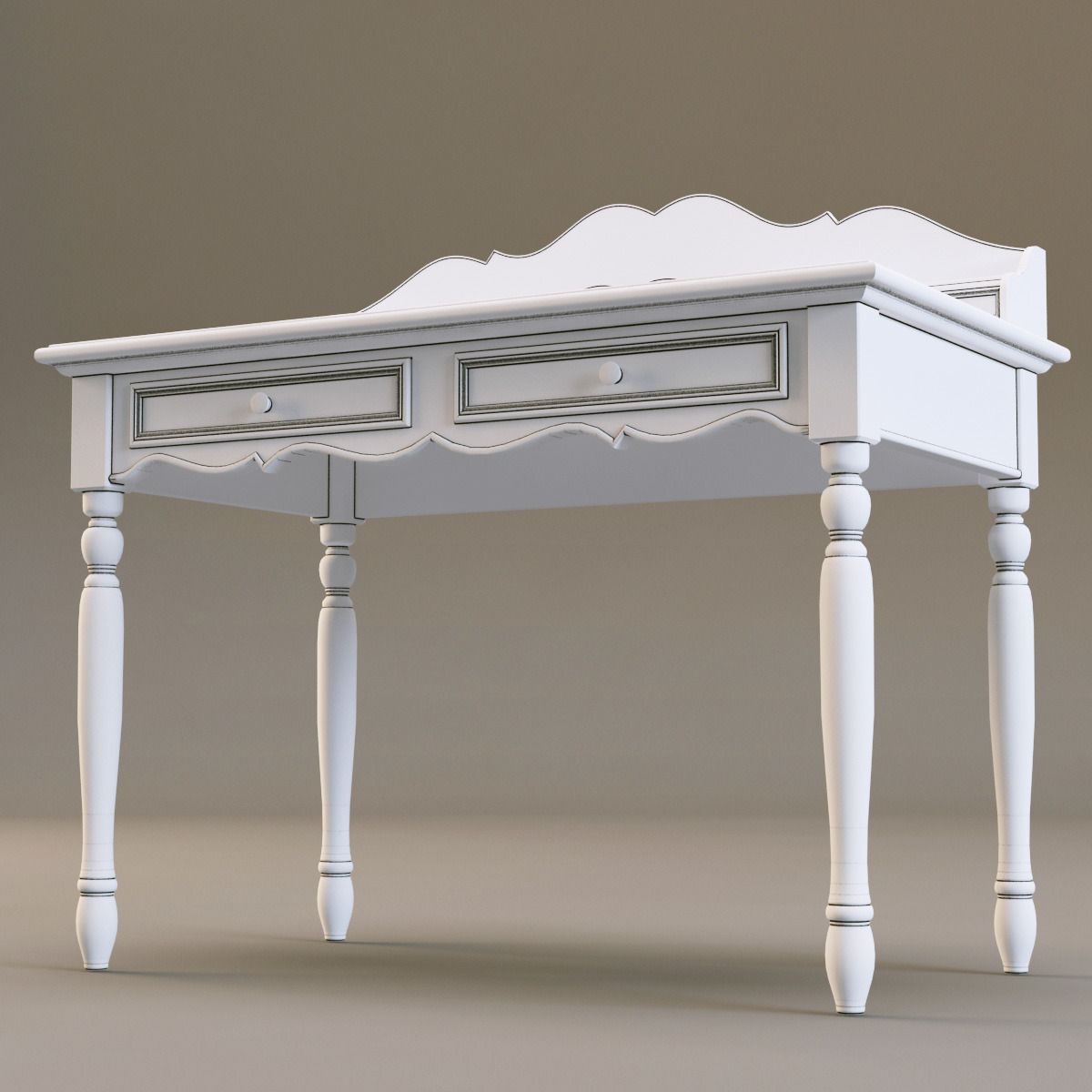 country corner PBDF table 3D model_3