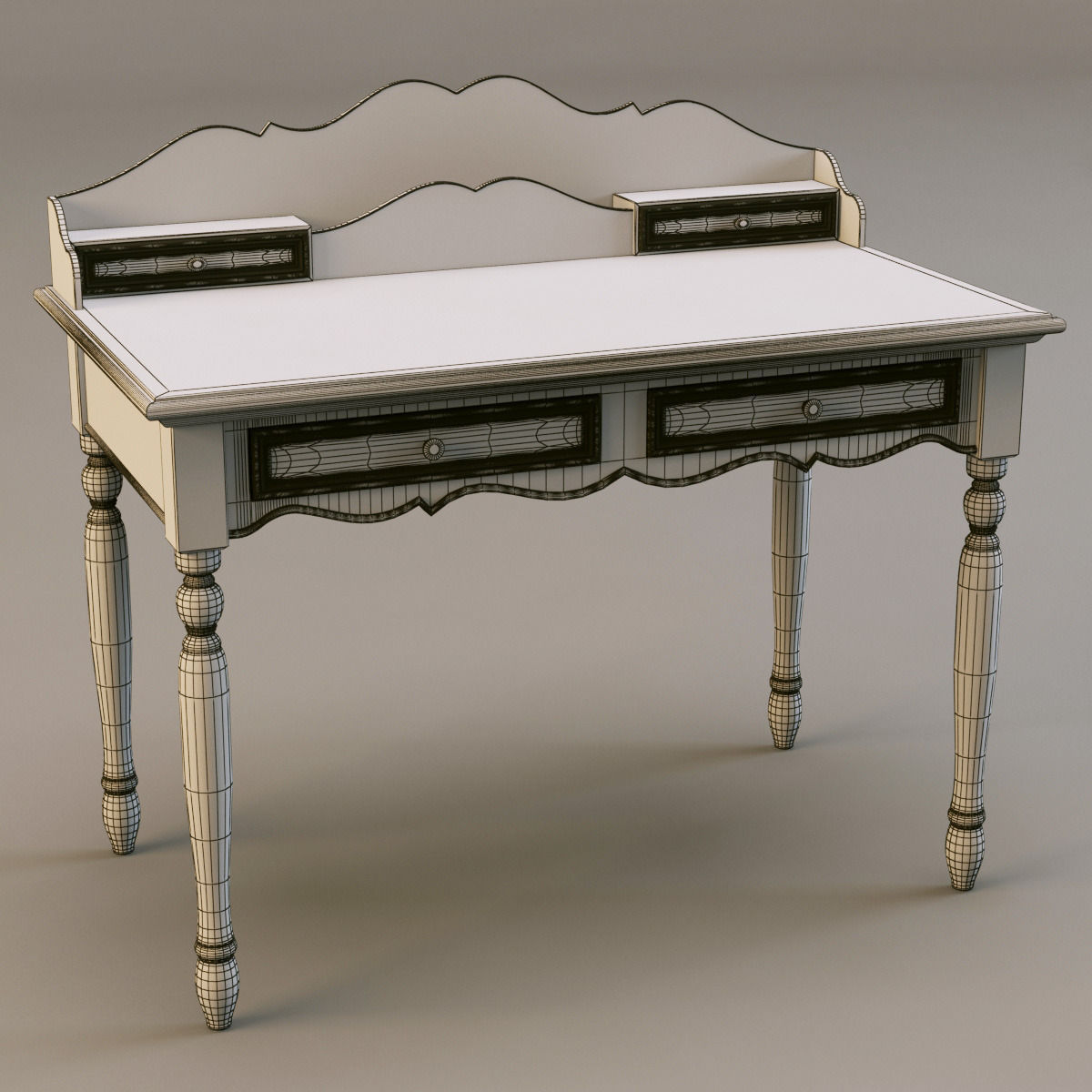 country corner PBDF table 3D model_4
