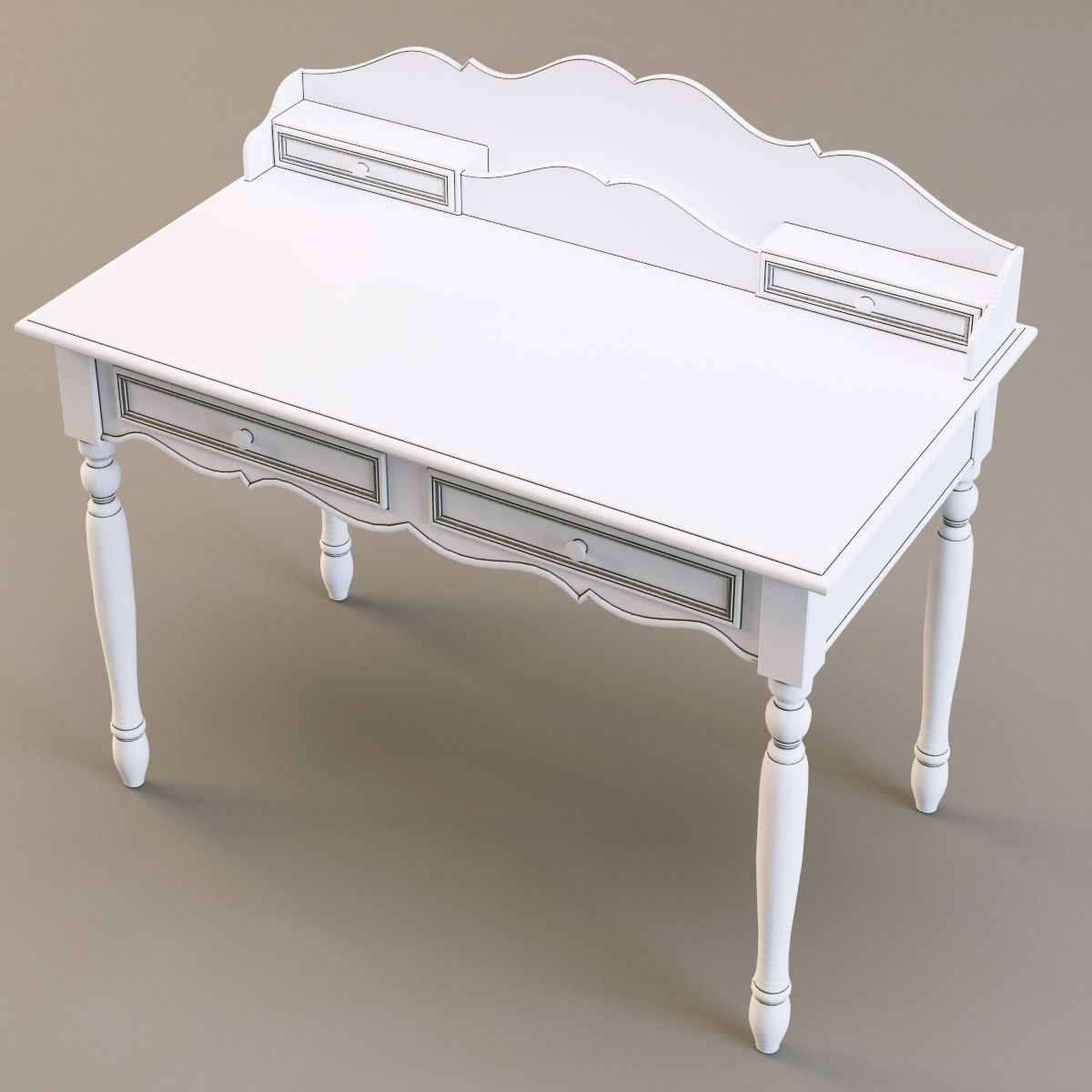 country corner PBDF table 3D model_2