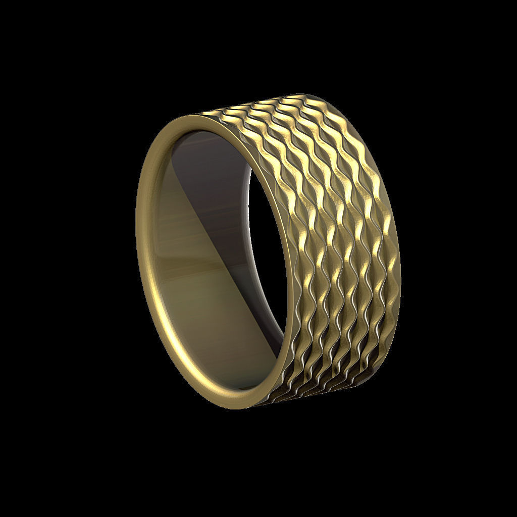 Ring desert waves 3D print model_2