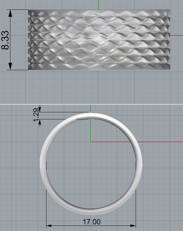 Ring desert waves 3D print model_5