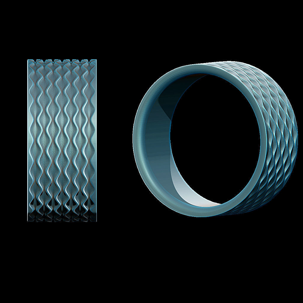 Ring desert waves 3D print model_3