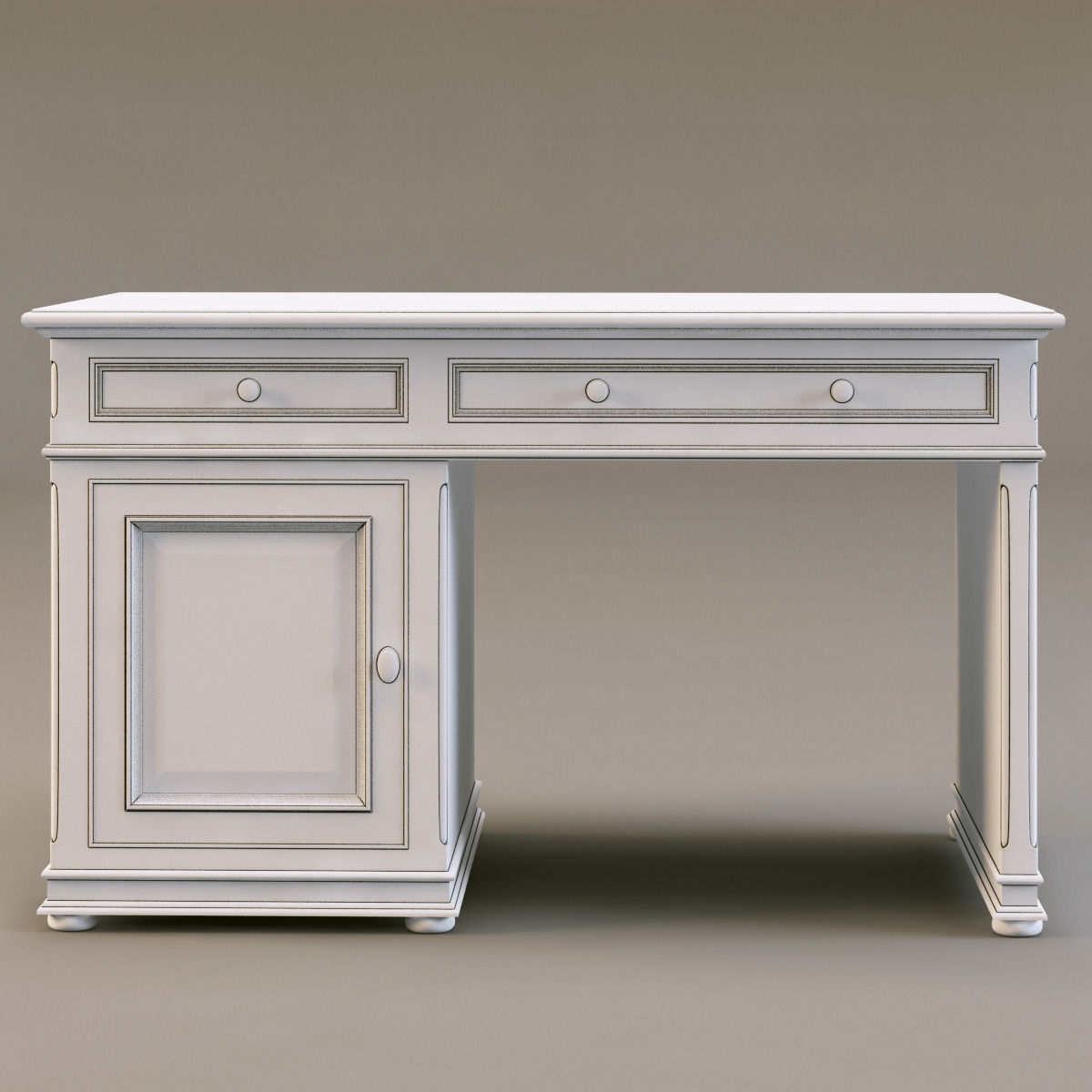 country corner PBDA table 3D model_1