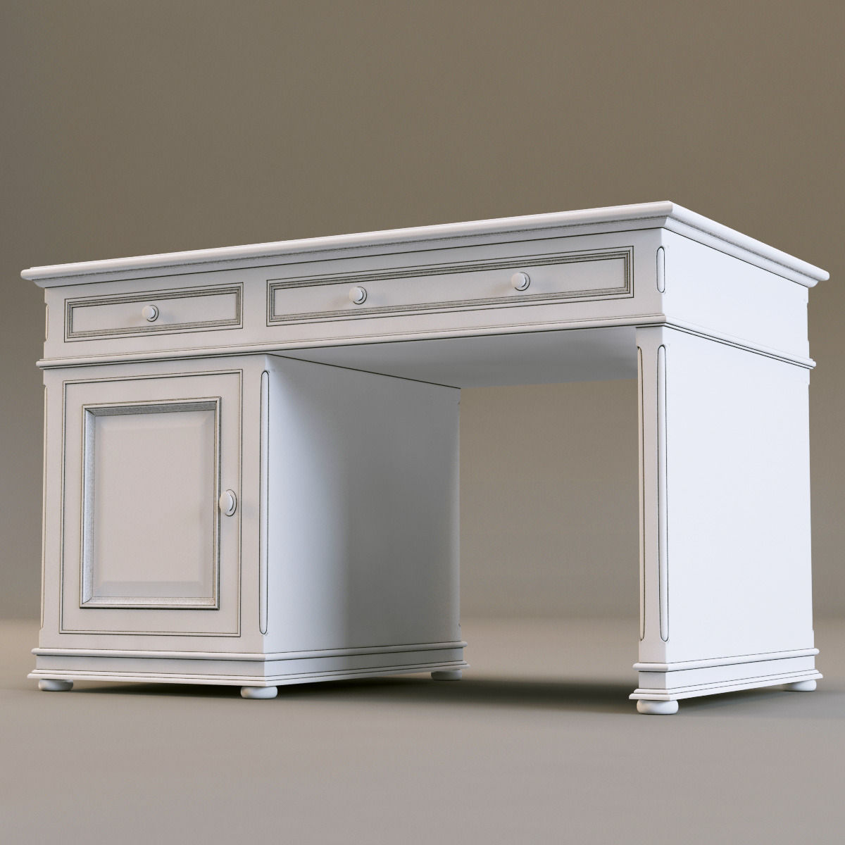country corner PBDA table 3D model_3