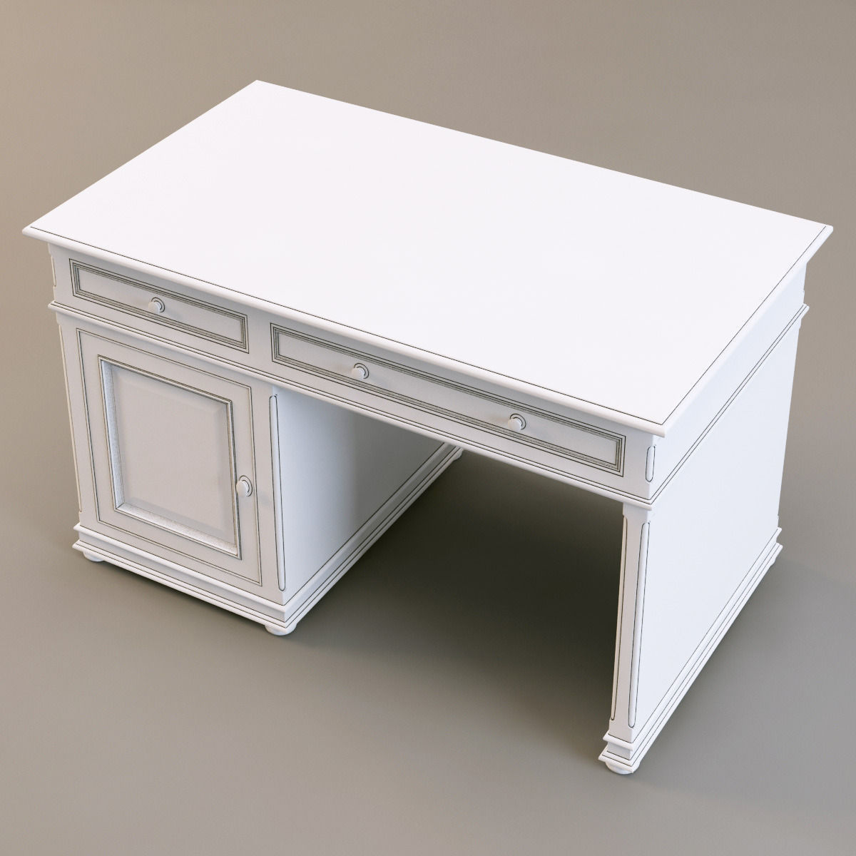 country corner PBDA table 3D model_2