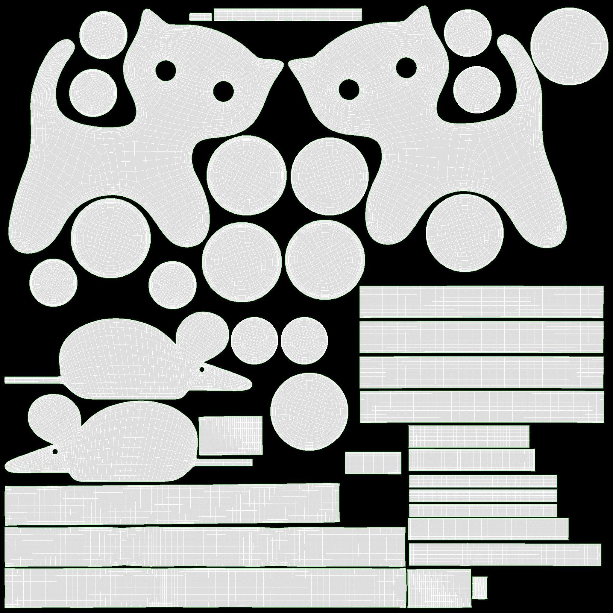 Cat wooden 3D model_8