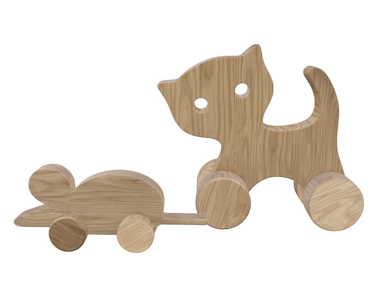 Cat wooden 3D model_2