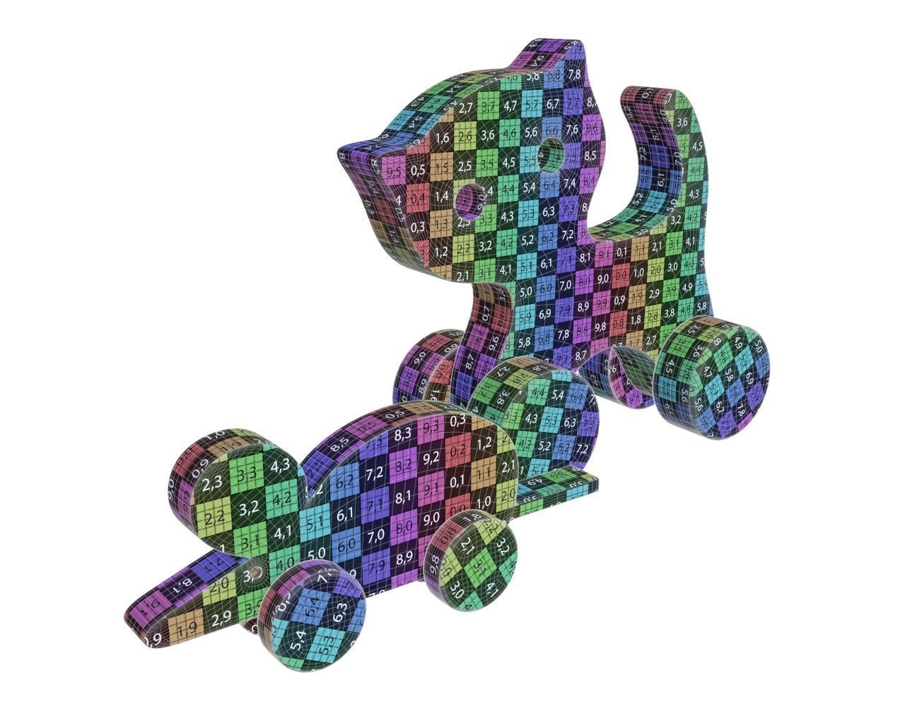 Cat wooden 3D model_7