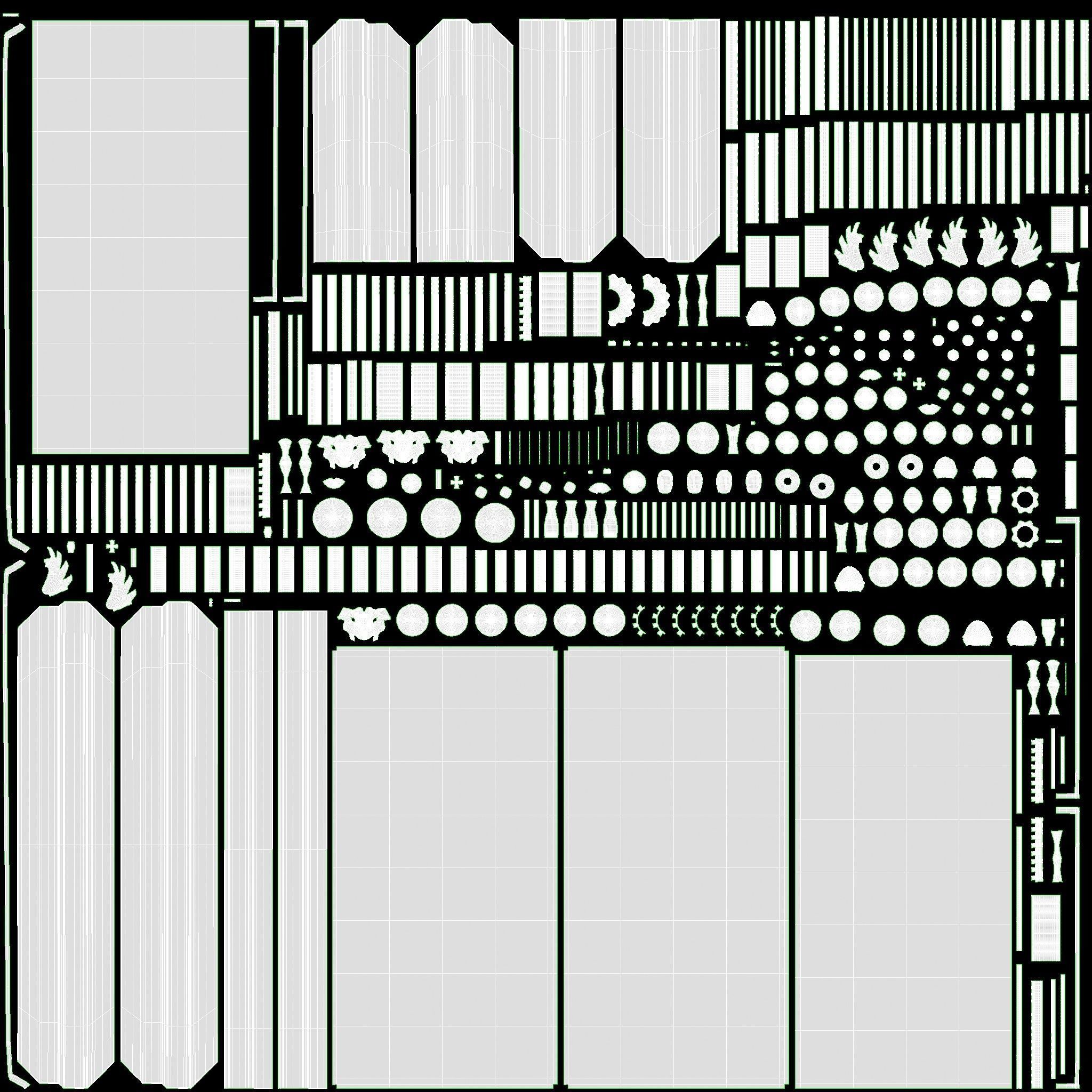 Chessboard game pieces 3D model_8