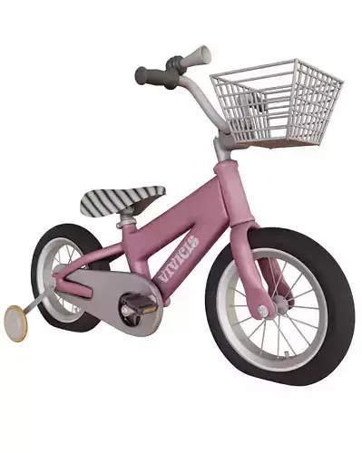 kids bike Low-poly 3D model