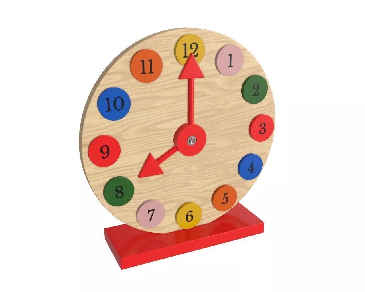 Clock wooden 3D model
