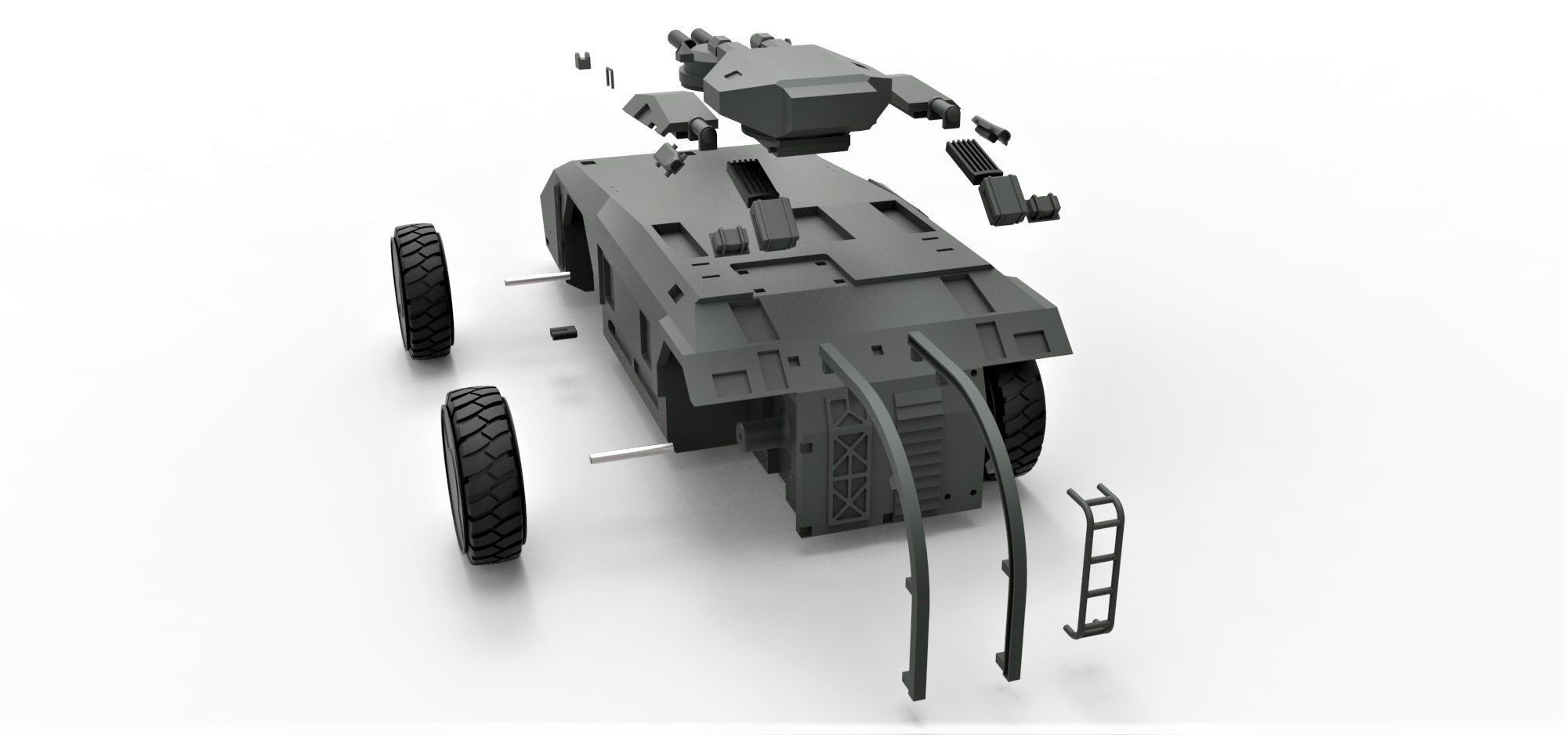 M577 carrier from Aliens Scale 1 to 32 3D print model_24