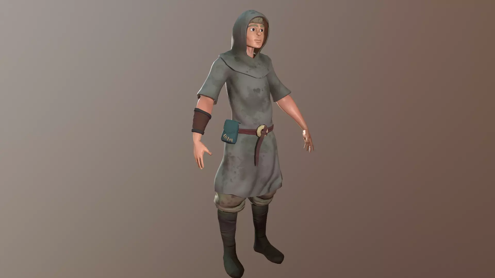 Game ready 3D character FREE Free low-poly 3D model_0