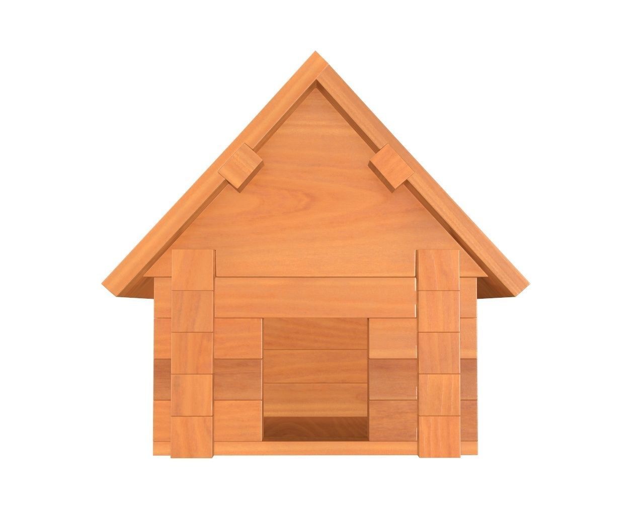 House wooden 1 3D model_2