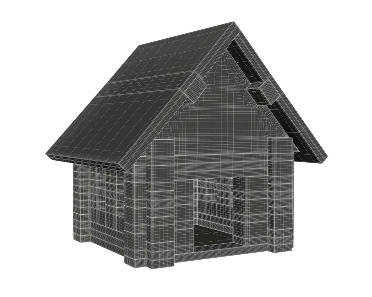 House wooden 1 3D model_6