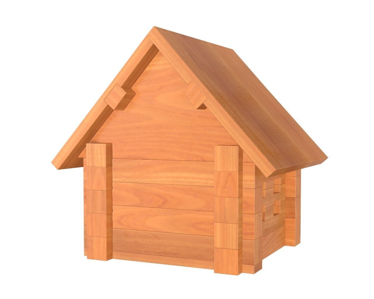 House wooden 1 3D model_4