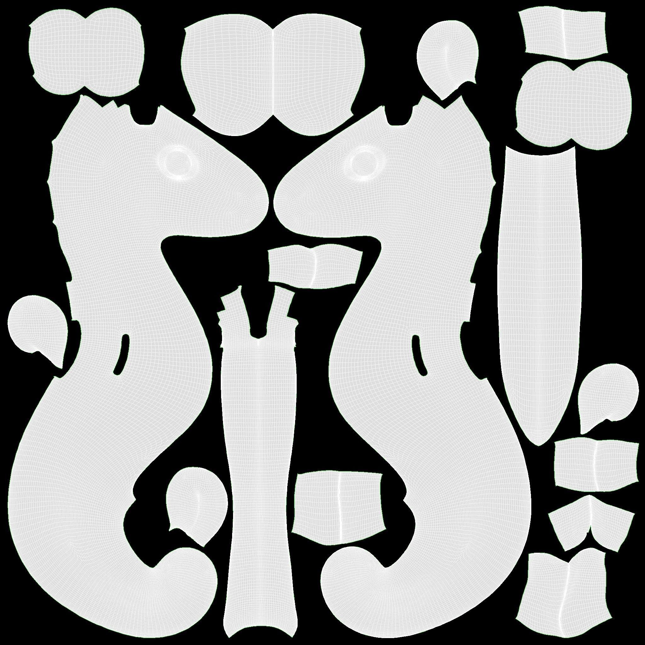 Seahorse plushie toy 3D model_8