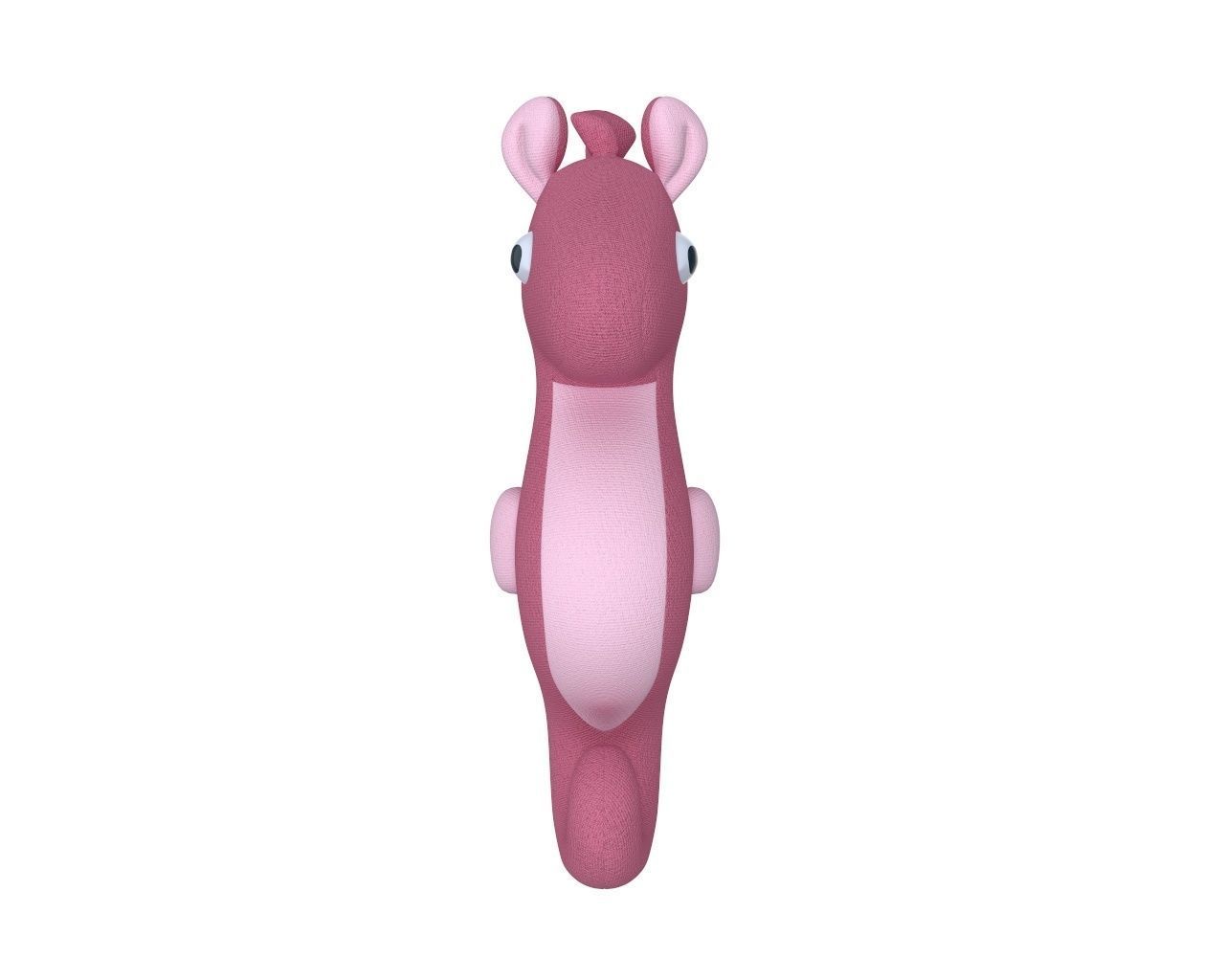 Seahorse plushie toy 3D model_3