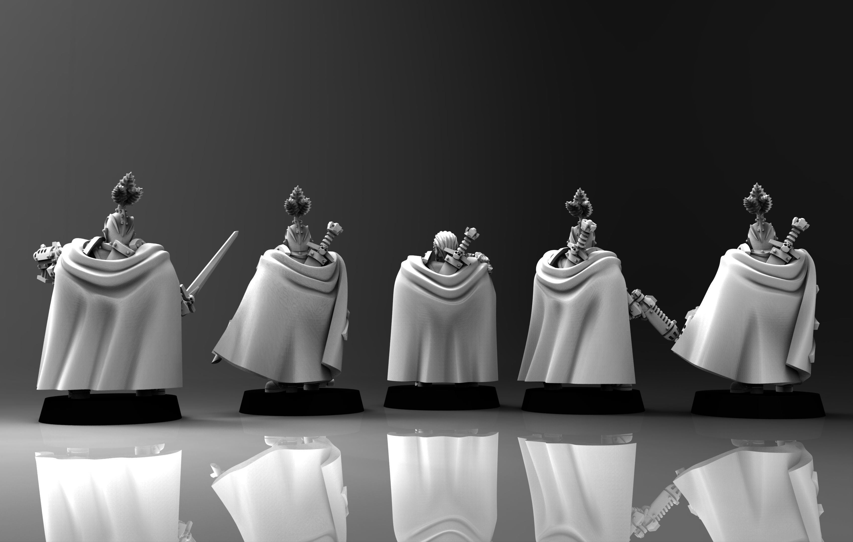 Feudal Guard Male Higher Officers 3D print model_1