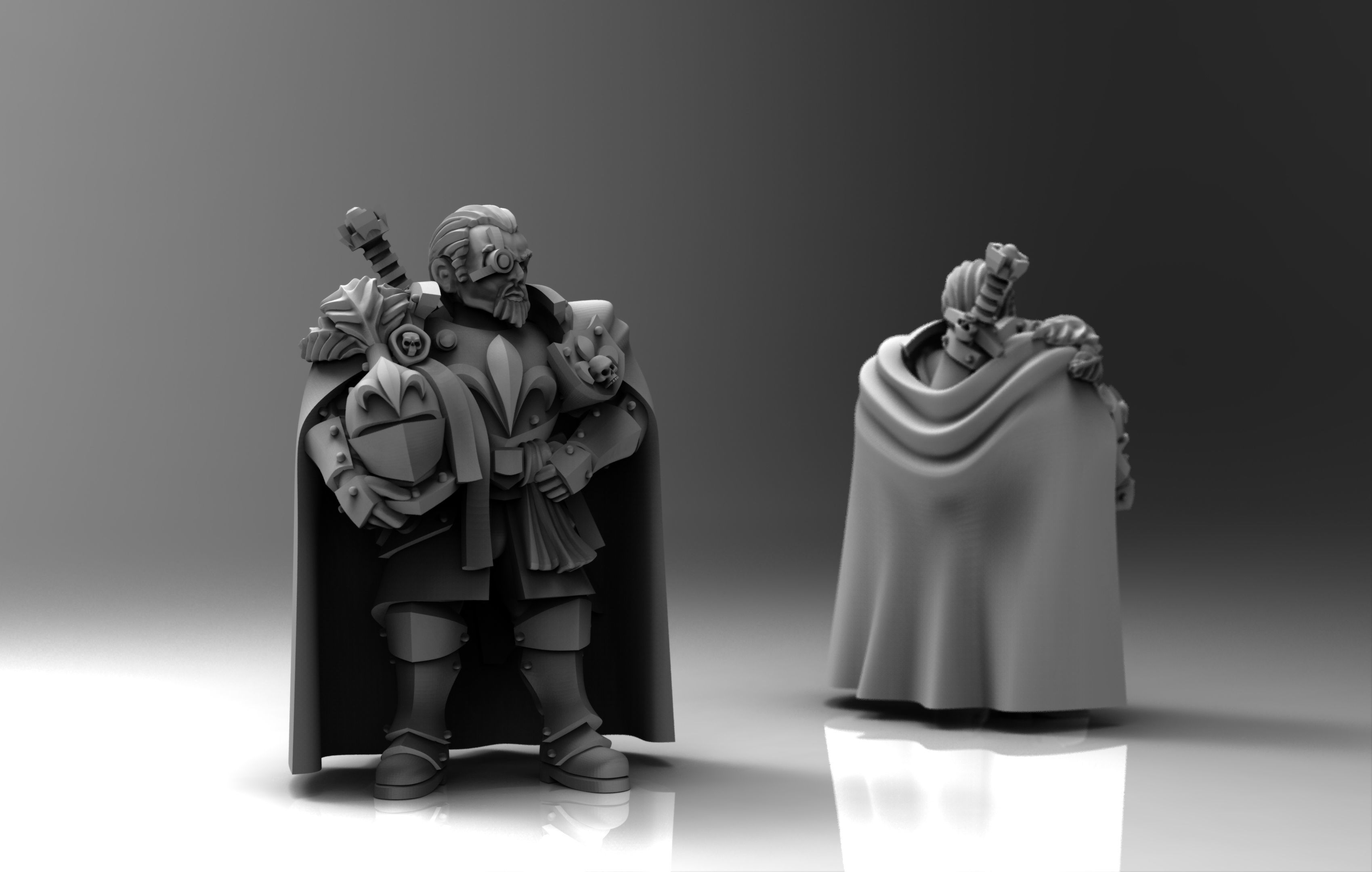 Feudal Guard Male Higher Officers 3D print model_2