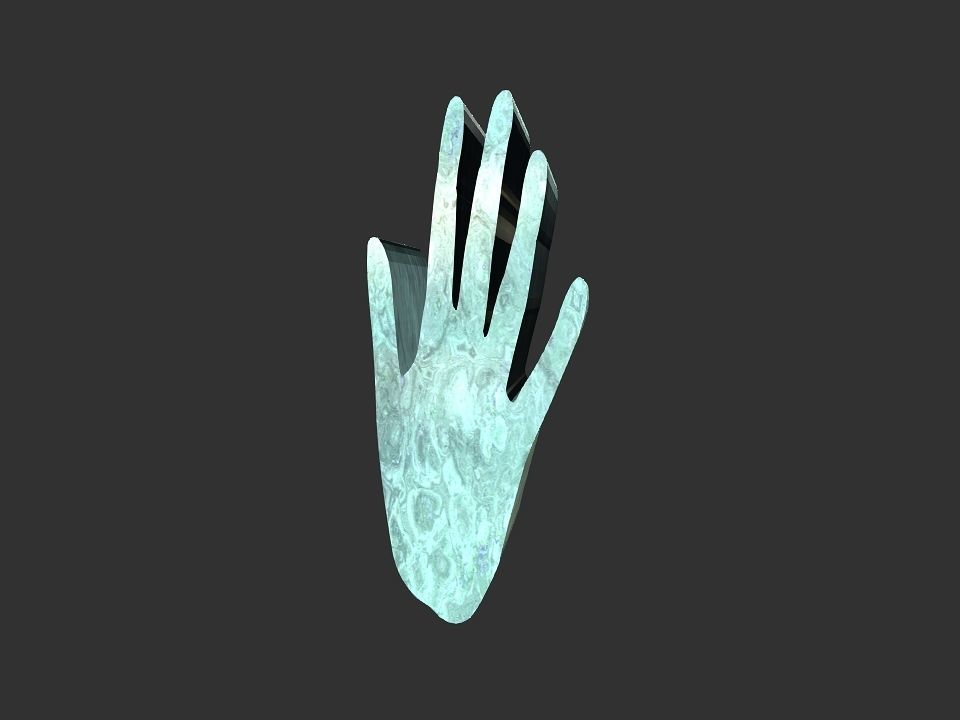 Hand 3d 2d shape 3D print model_9