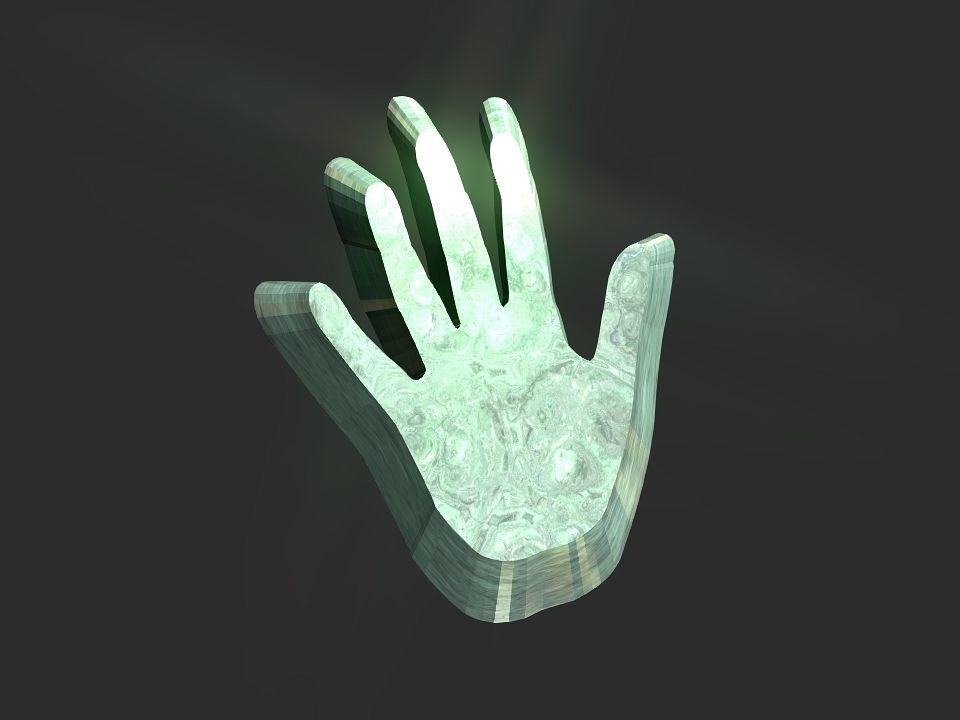 Hand 3d 2d shape 3D print model_18